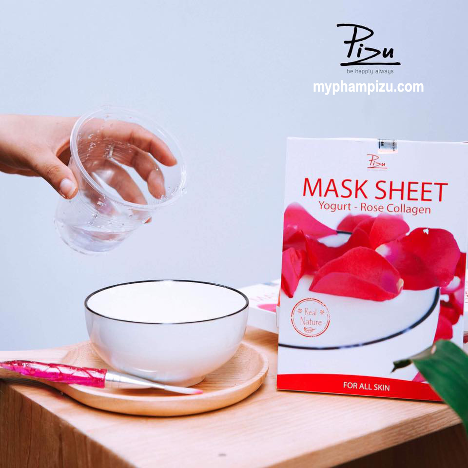 Mặt nạ sữa chua Hoa Hồng, Mask sheet Yogurt - Rose Collagen